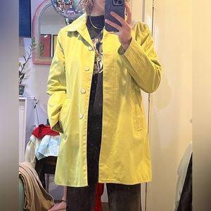 Coach green rain/ trench coat L